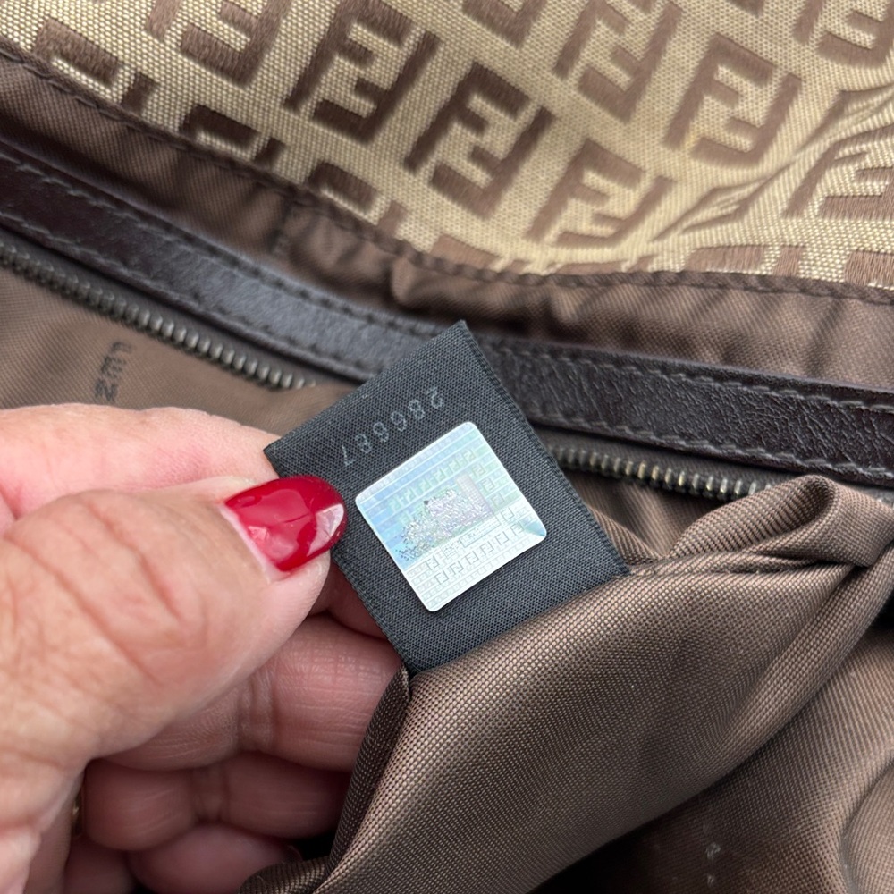 Fendi Tan and Brown Monogram Handbag - Picture 12 of 16